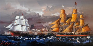 150の主題の芸術作品 Painting - 帆船カル ガジュームのテクスチャ